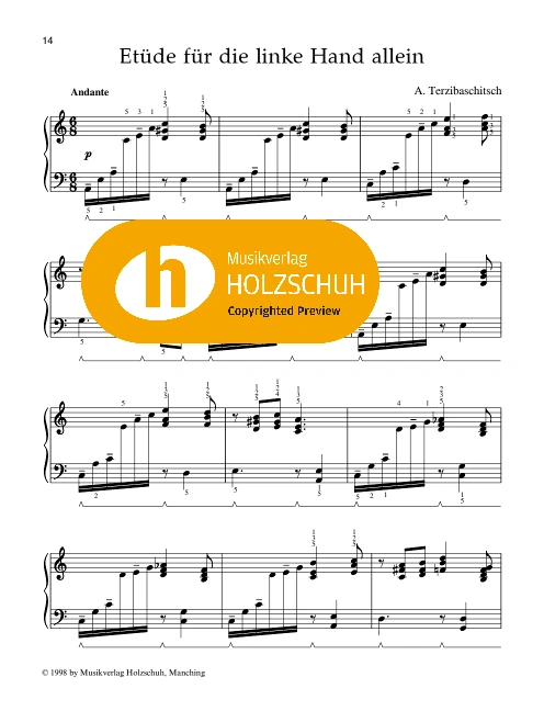 Etüde für die linke Hand allein